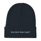 EP - "how dark does it get?" Beanie (Black/Navy)