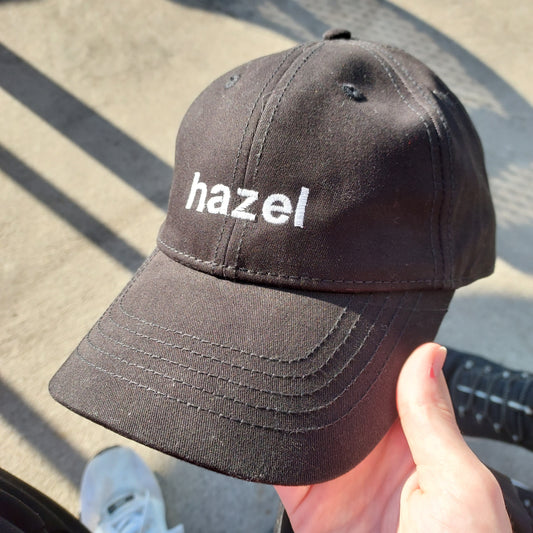 BLACK "hazel" LOGO HAT